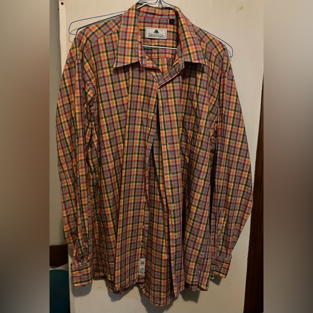 Carroll & Co Multicolor Plaid Button Down Shirt